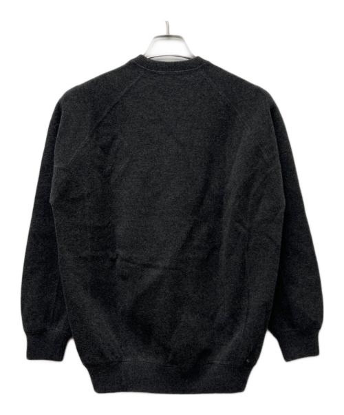 DRAWER（ドゥロワー）Drawer (ドゥロワー) ミラノ編みクルーネックプルオーバーニット セーター グレー サイズ:１の古着・服飾アイテム