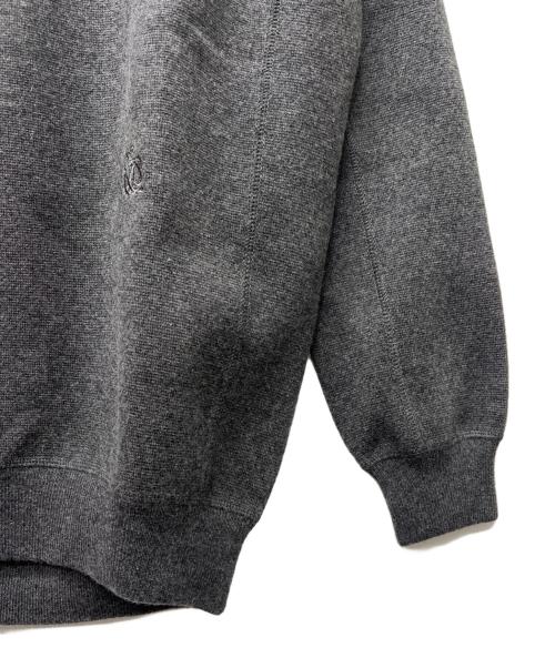 DRAWER（ドゥロワー）Drawer (ドゥロワー) ミラノ編みクルーネックプルオーバーニット セーター グレー サイズ:１の古着・服飾アイテム