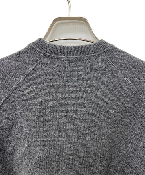 DRAWER（ドゥロワー）Drawer (ドゥロワー) ミラノ編みクルーネックプルオーバーニット セーター グレー サイズ:１の古着・服飾アイテム