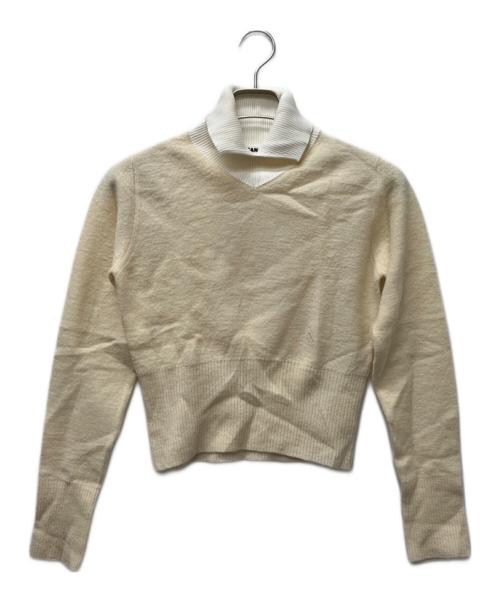 JIL SANDER（ジルサンダー）JIL SANDER (ジルサンダー) 襟付きニット ベージュ サイズ:３２の古着・服飾アイテム