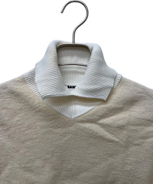 JIL SANDER（ジルサンダー）JIL SANDER (ジルサンダー) 襟付きニット ベージュ サイズ:３２の古着・服飾アイテム