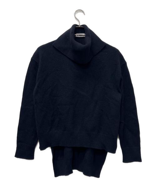 JIL SANDER（ジルサンダー）JIL SANDER (ジルサンダー) タートルネック ニット プルオーバー ネイビー サイズ:３２の古着・服飾アイテム