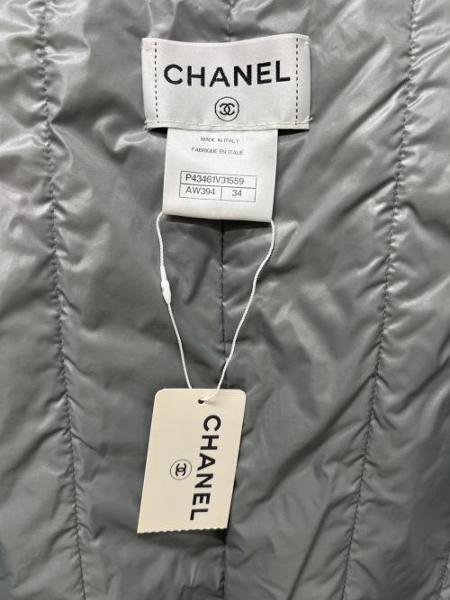 CHANEL（シャネル）CHANEL (シャネル) 中綿ジャケット グレー サイズ:３４の古着・服飾アイテム