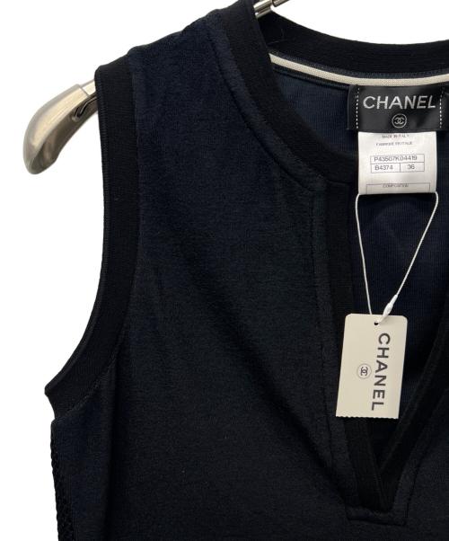 CHANEL（シャネル）CHANEL (シャネル) ノースリーブワンピース ブラック サイズ:３６の古着・服飾アイテム