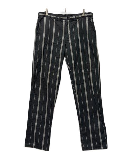 ISSEY MIYAKE（イッセイミヤケ）ISSEY MIYAKE (イッセイミヤケ) ストライプパンツ ブラック×グレー サイズ:５の古着・服飾アイテム