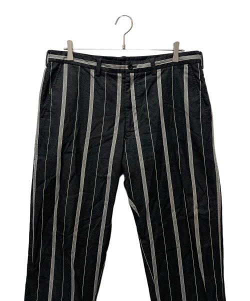 ISSEY MIYAKE（イッセイミヤケ）ISSEY MIYAKE (イッセイミヤケ) ストライプパンツ ブラック×グレー サイズ:５の古着・服飾アイテム