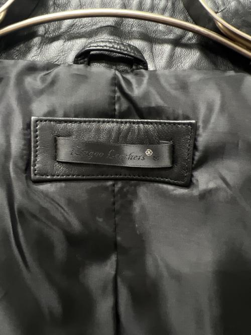 Liugoo Leathers（リューグーレザーズ）Liugoo Leathers (リューグーレザーズ) シングルライダースジャケット ブラック サイズ:Ｌの古着・服飾アイテム