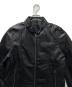 中古・古着 Liugoo Leathers (リューグーレザーズ) シングルライダースジャケット ブラック サイズ:Ｌ：10000円