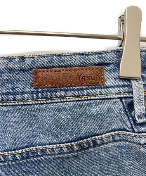 YANUK（ヤヌーク）YANUK (ヤヌーク) カーブテーパード LAURA ブルー サイズ:２５の古着・服飾アイテム