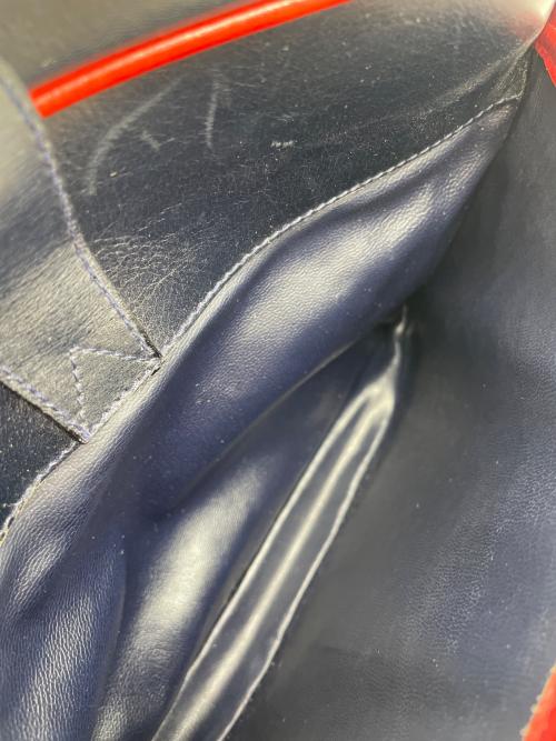 OLD CELINE（セリーヌ）OLD CELINE (セリーヌ) ショルダーバッグ ネイビー×レッドの古着・服飾アイテム