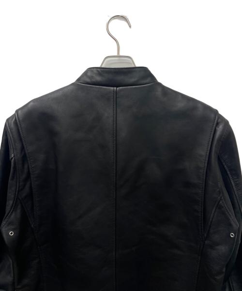 Schott（ショット）Schott (ショット) シングルライダースジャケット ブラック×ホワイト サイズ:2XLの古着・服飾アイテム