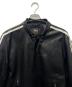 中古・古着 Schott (ショット) シングルライダースジャケット ブラック×ホワイト サイズ:2XL：30000円