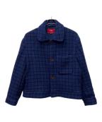 ZARA×Harry Lambertザラ×ハリー・ランバート）の古着「チェックジャケット」｜ネイビー