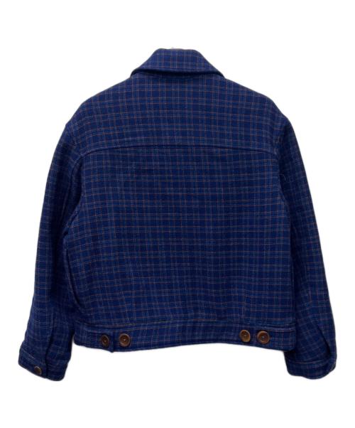 ZARA（ザラ）ZARA (ザラ) Harry Lambert (ハリー・ランバート) チェックジャケット ネイビー サイズ:Ｌの古着・服飾アイテム