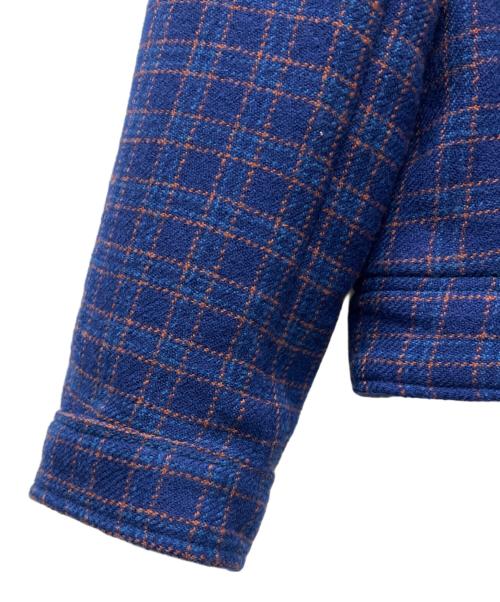 ZARA（ザラ）ZARA (ザラ) Harry Lambert (ハリー・ランバート) チェックジャケット ネイビー サイズ:Ｌの古着・服飾アイテム