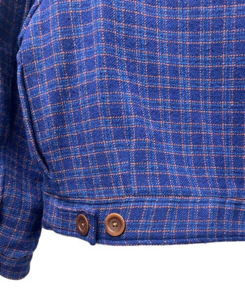ZARA（ザラ）ZARA (ザラ) Harry Lambert (ハリー・ランバート) チェックジャケット ネイビー サイズ:Ｌの古着・服飾アイテム