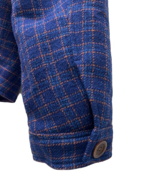 ZARA（ザラ）ZARA (ザラ) Harry Lambert (ハリー・ランバート) チェックジャケット ネイビー サイズ:Ｌの古着・服飾アイテム