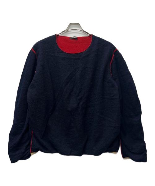 ISSEY MIYAKE（イッセイミヤケ）ISSEY MIYAKE (イッセイミヤケ) モヘヤ混ニット ネイビー サイズ:４の古着・服飾アイテム