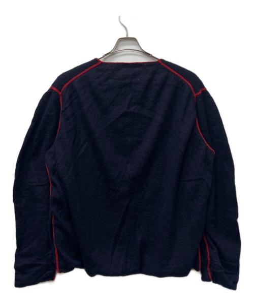 ISSEY MIYAKE（イッセイミヤケ）ISSEY MIYAKE (イッセイミヤケ) モヘヤ混ニット ネイビー サイズ:４の古着・服飾アイテム
