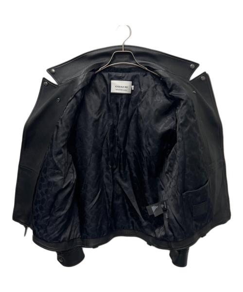 COACH（コーチ）COACH (コーチ) ライダースジャケット ブラック サイズ:Ｌの古着・服飾アイテム