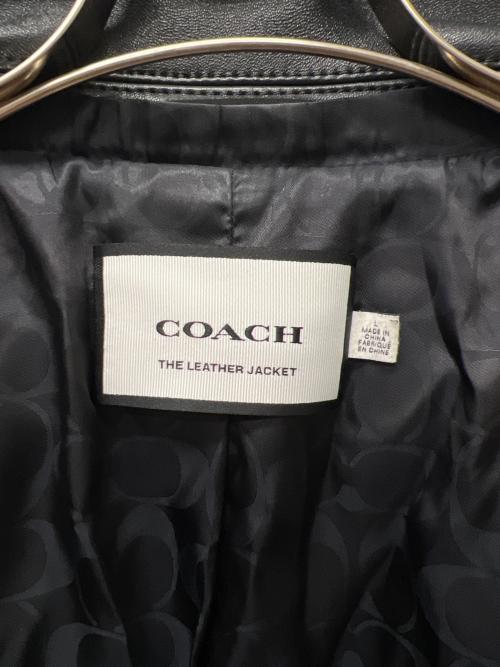 COACH（コーチ）COACH (コーチ) ライダースジャケット ブラック サイズ:Ｌの古着・服飾アイテム