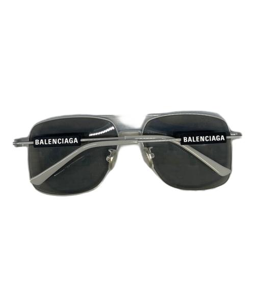 BALENCIAGA（バレンシアガ）BALENCIAGA (バレンシアガ) ティアドロップ サングラス グレー×ブラック サイズ:59□15-145の古着・服飾アイテム