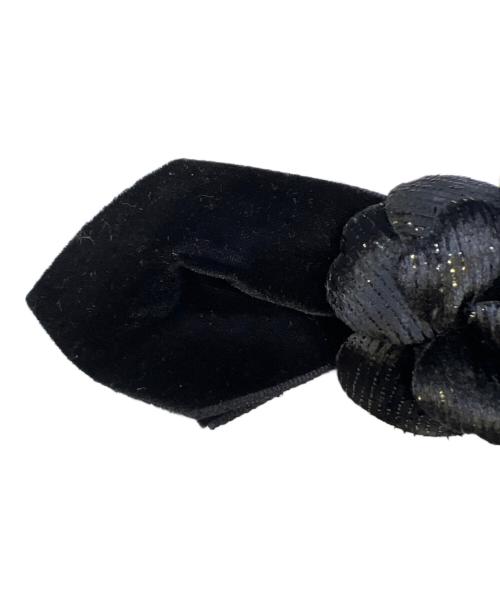 CHANEL（シャネル）CHANEL (シャネル) カメリアモチーフ バレッタ ブラックの古着・服飾アイテム