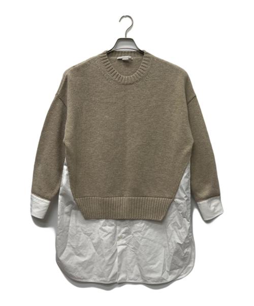 STELLA McCARTNEY（ステラマッカートニー）STELLA McCARTNEY (ステラマッカートニー) ニットドッキングワンピース ベージュ サイズ:XXSの古着・服飾アイテム