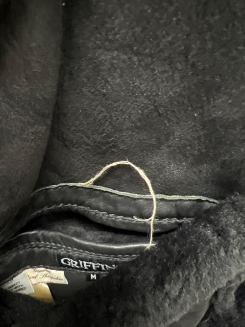 GRIFFIN（グリフィン）GRIFFIN (グリフィン) ラムムートンジャケット ブラック サイズ:Mの古着・服飾アイテム