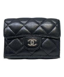 CHANEL（シャネル）の古着「クラシックスモールフラップウォレット　CHANEL（シャネル）　AP0230」｜ブラック