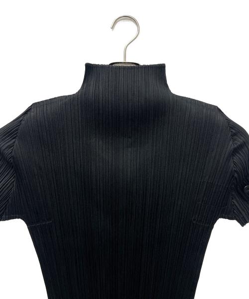 PLEATS PLEASE（プリーツプリーズ）PLEATS PLEASE (プリーツプリーズ) ハイネックプリーツカットソー ブラック サイズ:３の古着・服飾アイテム
