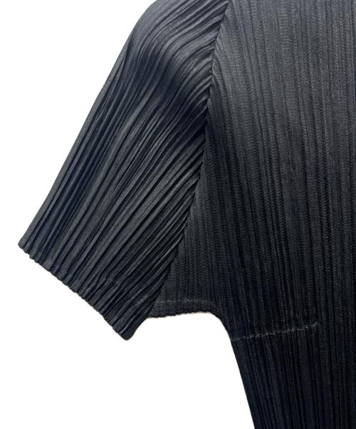PLEATS PLEASE（プリーツプリーズ）PLEATS PLEASE (プリーツプリーズ) ハイネックプリーツカットソー ブラック サイズ:３の古着・服飾アイテム