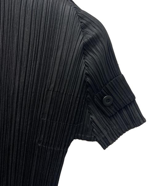 PLEATS PLEASE（プリーツプリーズ）PLEATS PLEASE (プリーツプリーズ) ハイネックプリーツカットソー ブラック サイズ:３の古着・服飾アイテム