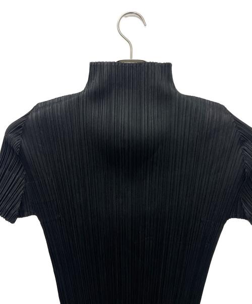 PLEATS PLEASE（プリーツプリーズ）PLEATS PLEASE (プリーツプリーズ) ハイネックプリーツカットソー ブラック サイズ:３の古着・服飾アイテム