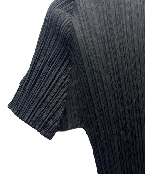 PLEATS PLEASE（プリーツプリーズ）PLEATS PLEASE (プリーツプリーズ) ハイネックプリーツカットソー ブラック サイズ:３の古着・服飾アイテム