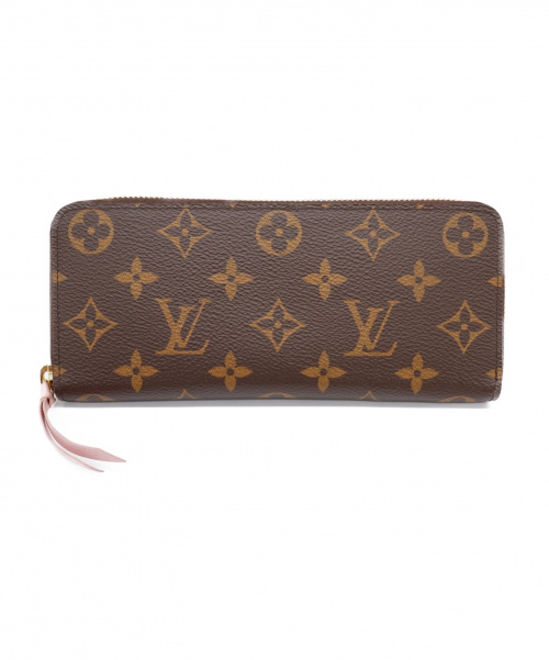 LOUIS VUITTON（ルイ ヴィトン）LOUIS VUITTON (ルイヴィトン) ポルトフォイユ・クレマンス ブラウン×ピンク モノグラム M61298 CT1169の古着・服飾アイテム
