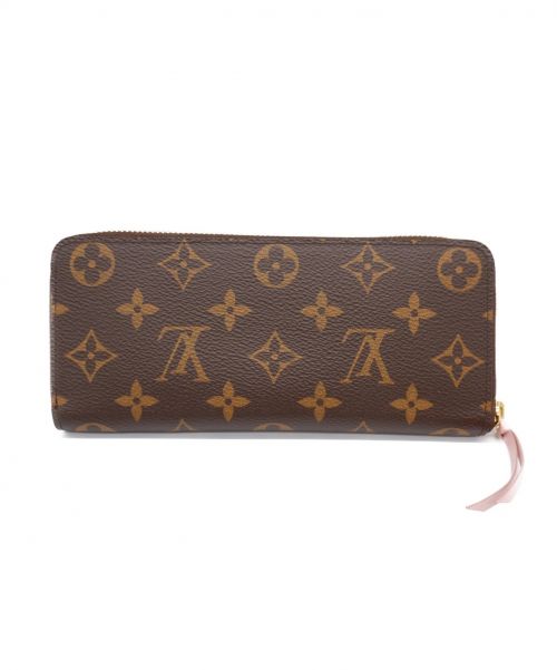 LOUIS VUITTON（ルイ ヴィトン）LOUIS VUITTON (ルイヴィトン) ポルトフォイユ・クレマンス ブラウン×ピンク モノグラム M61298 CT1169の古着・服飾アイテム