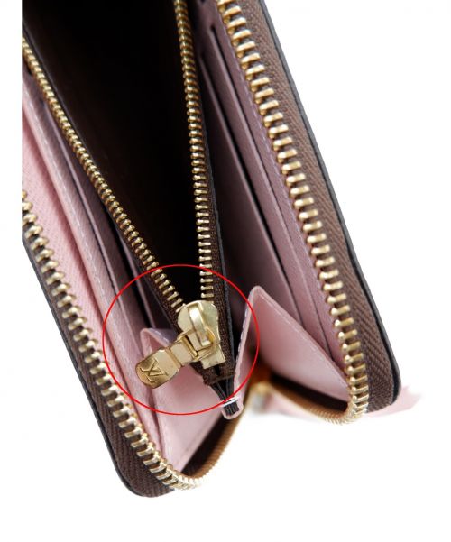 LOUIS VUITTON（ルイ ヴィトン）LOUIS VUITTON (ルイヴィトン) ポルトフォイユ・クレマンス ブラウン×ピンク モノグラム M61298 CT1169の古着・服飾アイテム
