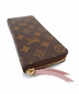 LOUIS VUITTON (ルイヴィトン) ポルトフォイユ・クレマンス ブラウン×ピンク モノグラム M61298 CT1169：44800円