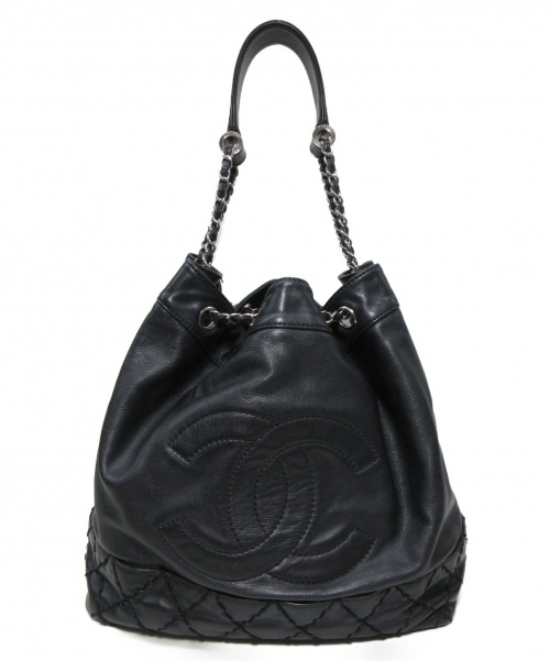 CHANEL（シャネル）CHANEL (シャネル) ショルダーバッグ ブラック ワイルドステッチ ラムスキン 11639291の古着・服飾アイテム