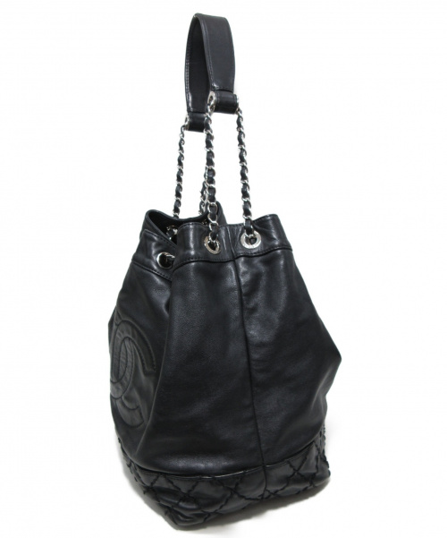 CHANEL（シャネル）CHANEL (シャネル) ショルダーバッグ ブラック ワイルドステッチ ラムスキン 11639291の古着・服飾アイテム