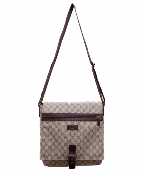 GUCCI（グッチ）GUCCI (グッチ) メッセンジャーバッグ ベージュ GG 141194 3444の古着・服飾アイテム