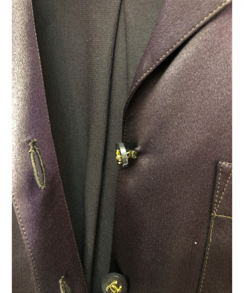 CHANEL（シャネル）CHANEL (シャネル) シルクシャツ パープル サイズ:36の古着・服飾アイテム