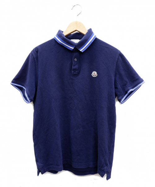 MONCLER（モンクレール）MONCLER (モンクレール) マグリアマニカコルタポロシャツ ネイビー サイズ:Lの古着・服飾アイテム