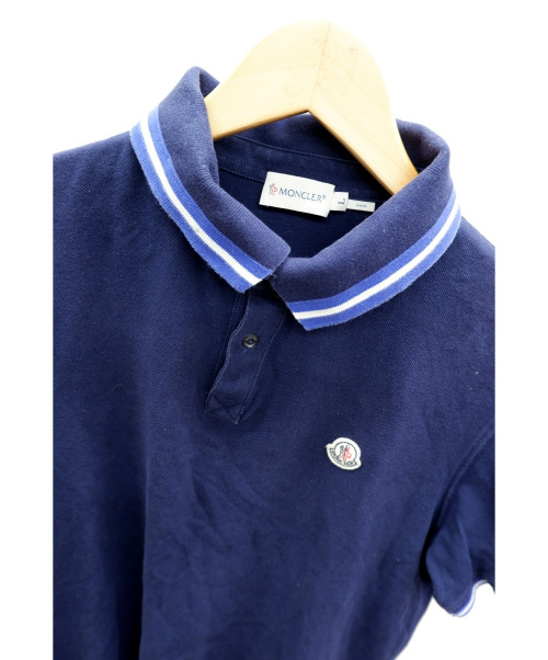 MONCLER（モンクレール）MONCLER (モンクレール) マグリアマニカコルタポロシャツ ネイビー サイズ:Lの古着・服飾アイテム