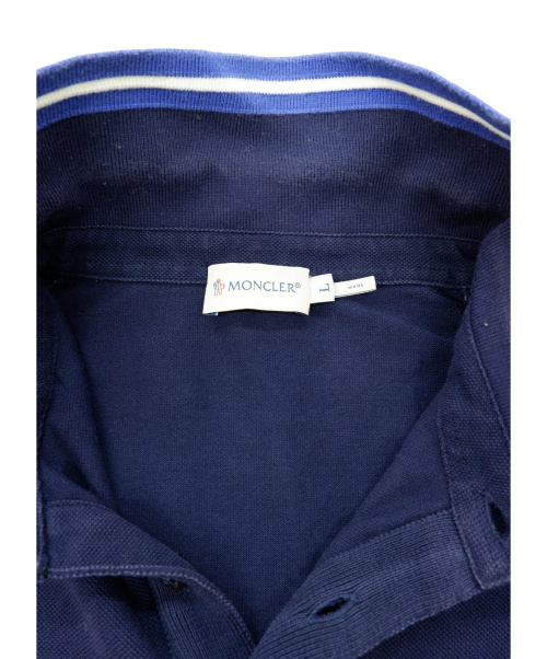 MONCLER（モンクレール）MONCLER (モンクレール) マグリアマニカコルタポロシャツ ネイビー サイズ:Lの古着・服飾アイテム