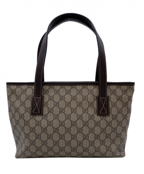GUCCI（グッチ）GUCCI (グッチ) トートバッグ ブラウン GG 211136 PVC/レザー 002123の古着・服飾アイテム