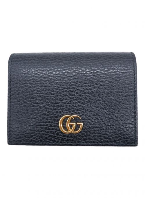 GUCCI（グッチ）GUCCI (グッチ) コンパクトウォレット GGマーモント ブラックの古着・服飾アイテム