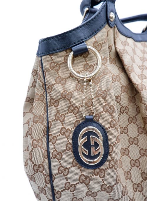 GUCCI（グッチ）GUCCI (グッチ) GGキャンバストートバッグ ベージュの古着・服飾アイテム