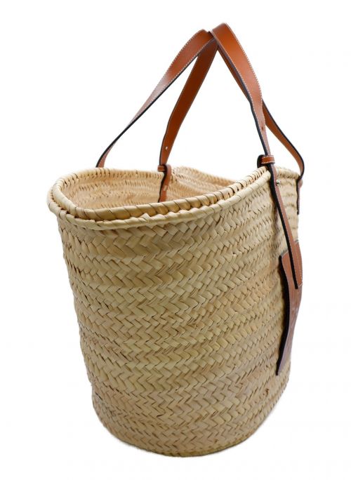 LOEWE（ロエベ）LOEWE (ロエベ) カゴバッグ 	BASKET LARGE BAG ベージュ×ブラウンの古着・服飾アイテム